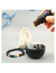 Difusor de Aromas Pasivo de Piedra Genérico con Aceite de Lavanda