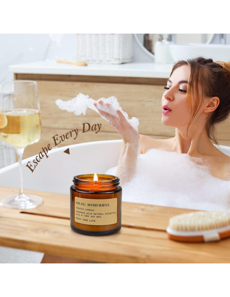 Set de 6 Velas Aromáticas de Cera de Soja Asoeosa - 150 Horas