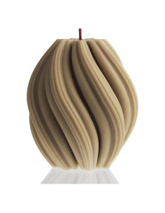 Vela En Espiral LAWA Pequeña Cera De Soja Aromática Beige Oliva