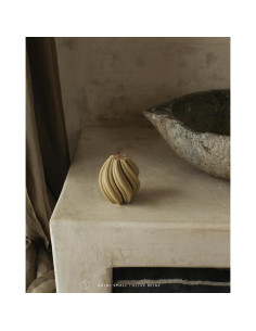 Vela En Espiral LAWA Pequeña Cera De Soja Aromática Beige Oliva 2