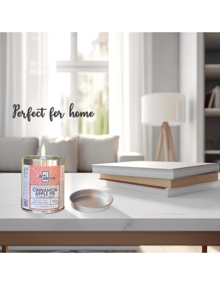 Vela de Cera de Soja Artisense Aroma Manzana Canela 72h