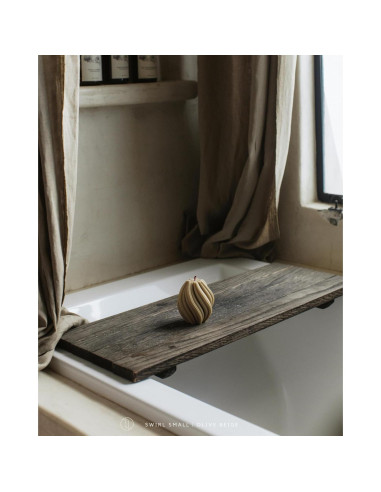 Vela En Espiral LAWA Pequeña Cera De Soja Aromática Beige Oliva