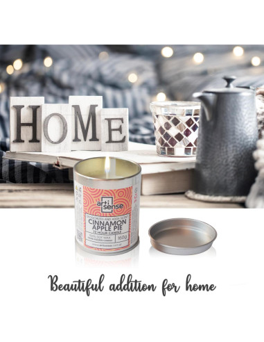 Vela de Cera de Soja Artisense Aroma Manzana Canela 72h