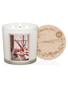 Vela Aromática M&SENSE Canela de Invierno 700g 120h 3 Mechas