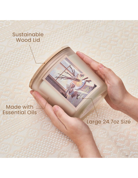 Vela Aromática M&SENSE Canela de Invierno 700g 120h 3 Mechas