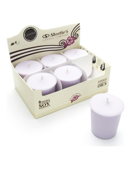 Velas Votivas de Soja Shortie's - Lavanda Inglesa - 6 Recargas