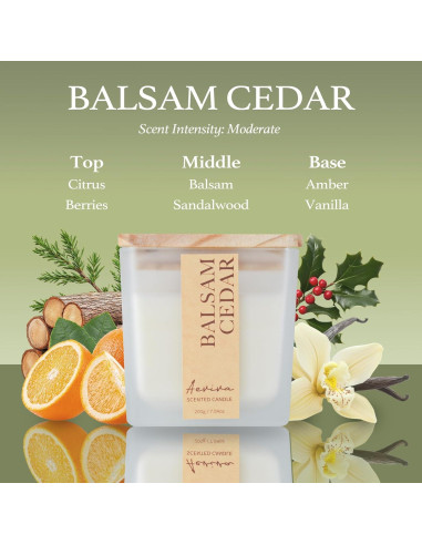 Vela Aromática Aeviva Cedro Balsámico 199.84 g Cera Soja