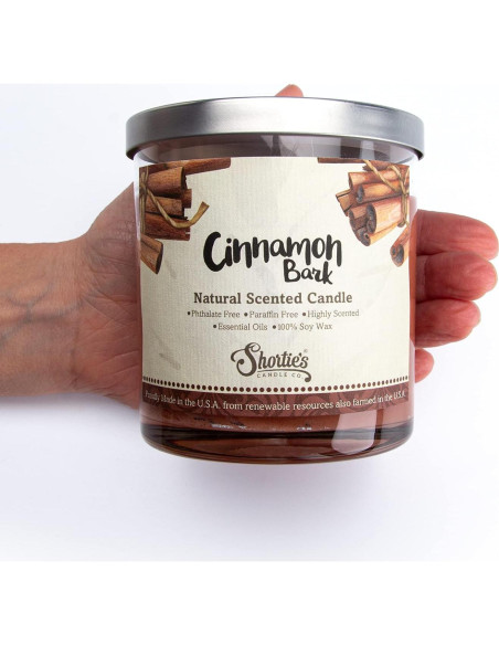 Vela de Soja Natural Shortie's Candle 255g Aroma Canela