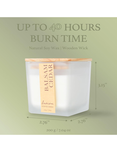 Vela Aromática Aeviva Cedro Balsámico 199.84 g Cera Soja