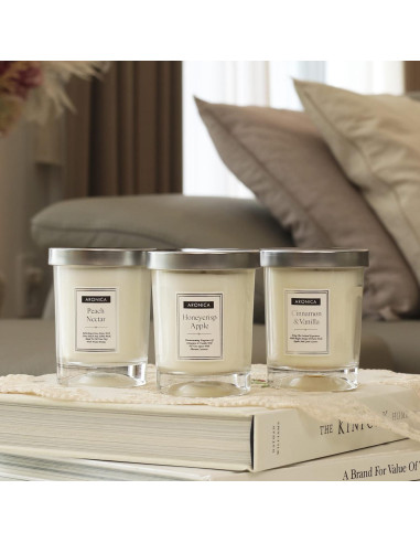 Juego de Velas Aromáticas Aronica - 3 Fragancias Frutales