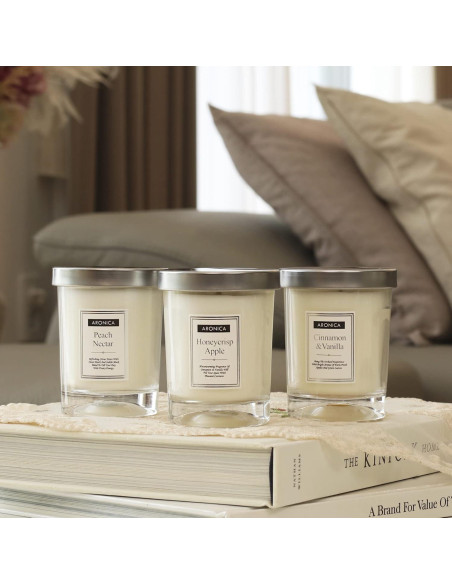 Juego de Velas Aromáticas Aronica - 3 Fragancias Frutales