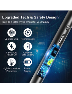 Encendedor Eléctrico USB Genérico Largo 25.9 cm Negro 2