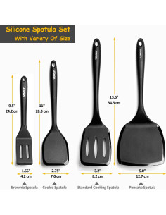 Juego de Espátulas de Silicona Vovoly 4 Piezas Resistente al Calor 2