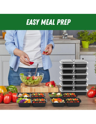 Contenedores de Comida Reutilizables Dealusy 32 oz 50 Piezas