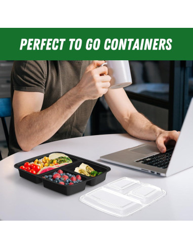 Contenedores de Comida Reutilizables Dealusy 32 oz 50 Piezas