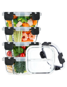 Paquete de 5 Contenedores de Comida Bariátrica ZUNKNOD 240 ml