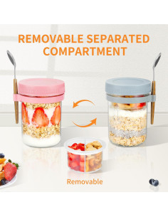 Paquete de 4 Tarros de Vidrio Herméticos 473 ml Xyptorix 2