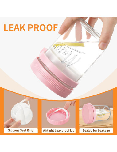 Paquete de 4 Tarros de Vidrio Herméticos 473 ml Xyptorix