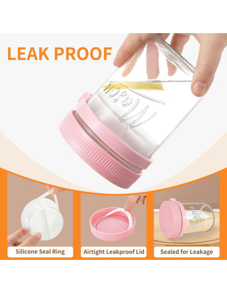 Paquete de 4 Tarros de Vidrio Herméticos 473 ml Xyptorix