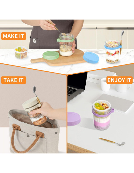 Paquete de 4 Tarros de Vidrio Herméticos 473 ml Xyptorix