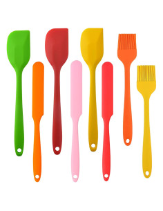 Juego de Espátulas de Silicona YAJUYANG - 8 Piezas Resistentes al Calor