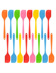 Juego de 16 Espátulas de Silicona Patelai 28 cm Resistente al Calor