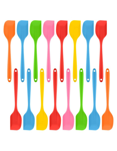 Juego de 16 Espátulas de Silicona Patelai 28 cm Resistente al Calor