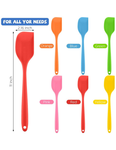 Juego de 16 Espátulas de Silicona Patelai 28 cm Resistente al Calor