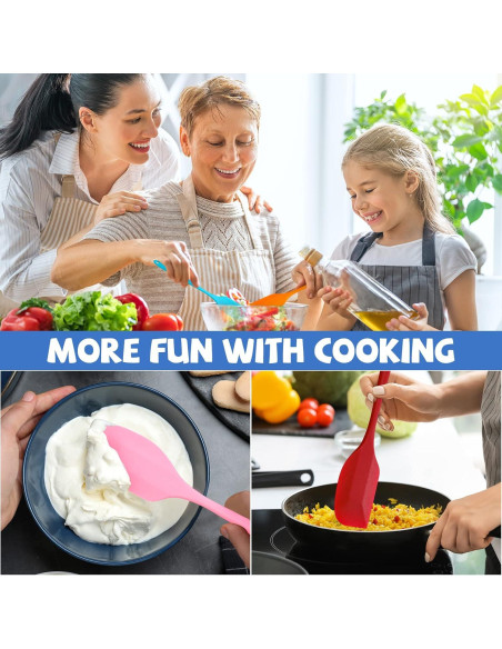 Juego de 16 Espátulas de Silicona Patelai 28 cm Resistente al Calor