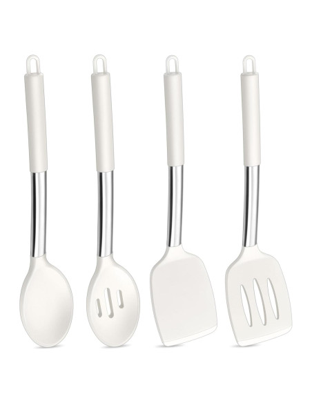 Juego de Utensilios de Cocina P&P CHEF 4 Piezas Silicona Blanca Juego de Utensilios de Cocina P&P CHEF 4 Piezas Silicona Blanca