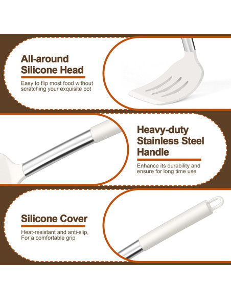 Juego de Utensilios de Cocina P&P CHEF 4 Piezas Silicona Blanca Juego de Utensilios de Cocina P&P CHEF 4 Piezas Silicona Blanca