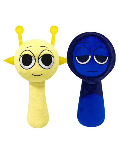 Peluche Sprunki 20 cm Azul y Amarillo - Juguete de Horror