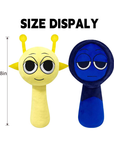 Peluche Sprunki 20 cm Azul y Amarillo - Juguete de Horror