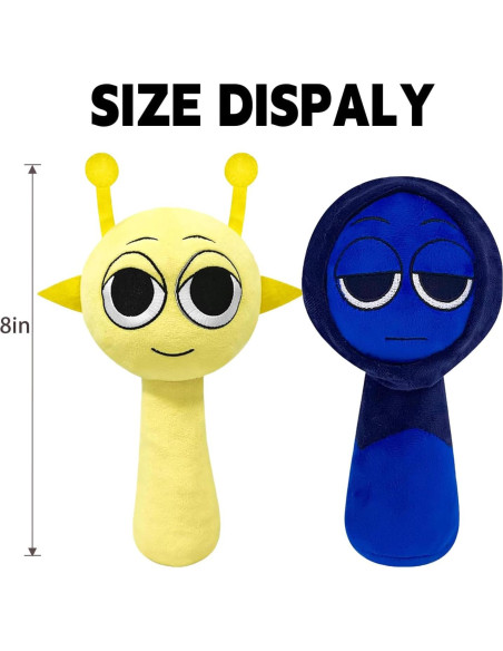 Peluche Sprunki 20 cm Azul y Amarillo - Juguete de Horror