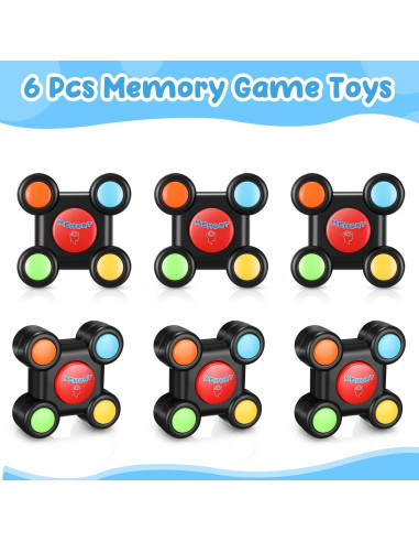 Juego de Memoria Iluminado Silipull - 6 Piezas Portátiles