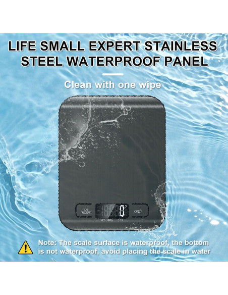 Báscula de Cocina Digital SOYOK 4.99kg Pantalla LCD Acero Inoxidable