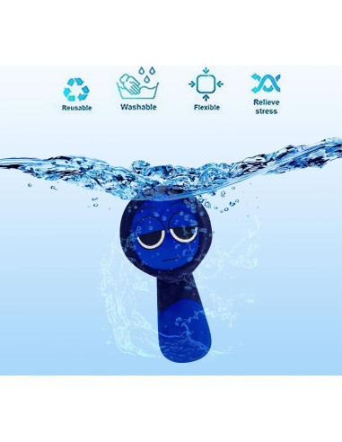 Peluche Sprunki 20 cm Azul y Amarillo - Juguete de Horror