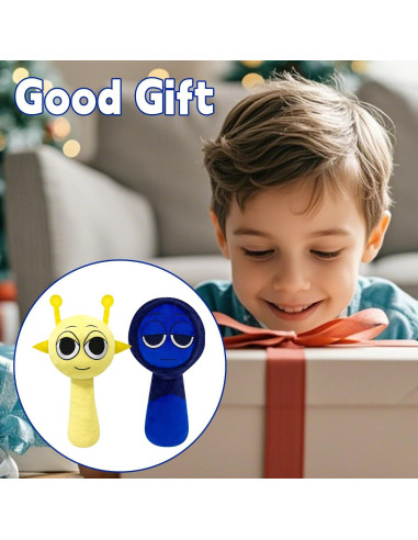 Peluche Sprunki 20 cm Azul y Amarillo - Juguete de Horror