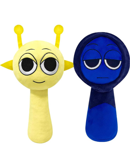 Peluche Sprunki 20 cm Azul y Amarillo - Juguete de Horror