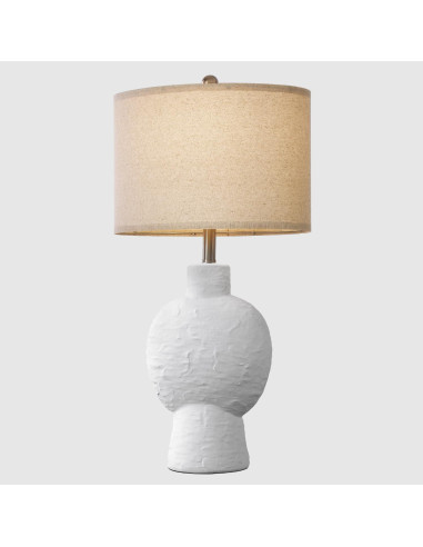 Lámpara de Mesa Cerámica PORTRES 38x24cm Beige Moderna