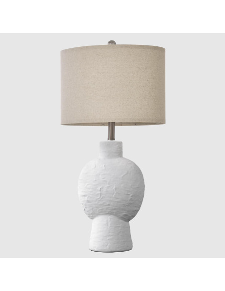 Lámpara de Mesa Cerámica PORTRES 38x24cm Beige Moderna