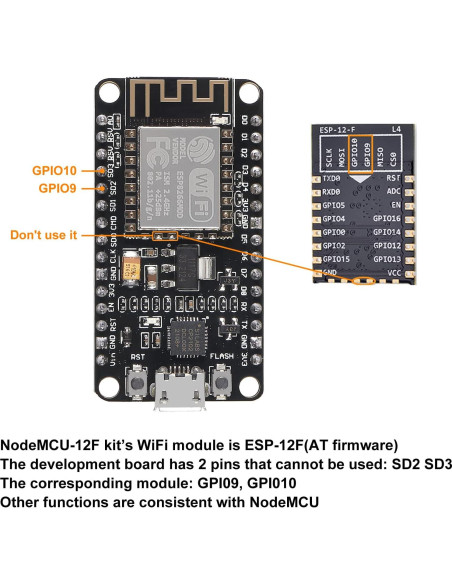 4 Placas de Desarrollo NodeMCU ESP8266 ESP-12F 18g 4 Placas de Desarrollo NodeMCU ESP8266 ESP-12F 18g