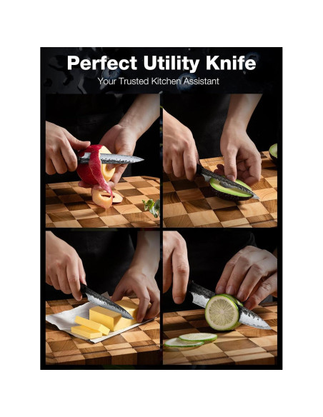 Cuchillo de Pelar FAMCÚTE 11.7 cm Acero Clad 9CR18MOV Forjado