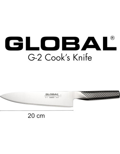Cuchillo de Chef Global G-2 20 cm Acero Inoxidable Japonés