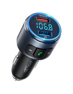 Transmisor FM Bluetooth V5.3 Octeso con Carga Rápida QC3.0