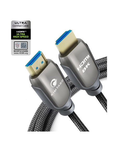 Cable HDMI 2.1 KIMTABO 0.91m Ultra Alta Velocidad 8K 48Gbps