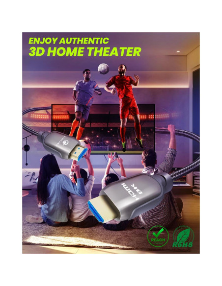 Cable HDMI 2.1 KIMTABO 0.91m Ultra Alta Velocidad 8K 48Gbps