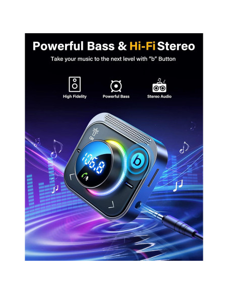 Adaptador Bluetooth 5.4 JOYROOM JR-CL18 Carga 66W Aux