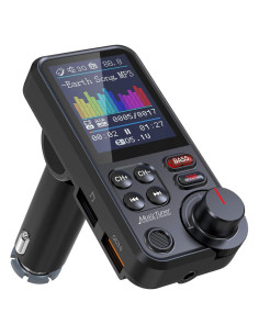 Transmisor FM Bluetooth Nulaxy KM30 para coche con cargador QC3.0