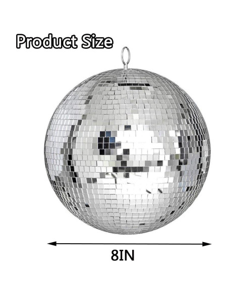 Bola de Espejo Alytimes 20 cm para Fiesta y Discoteca